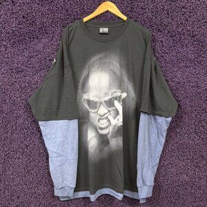 Rihanna R20 2005 Layered Long Sleeve T-Shirt Size 2XL